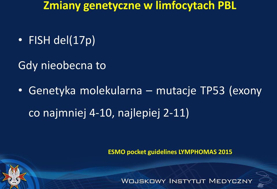 molekularna mutacje TP53 (exony co najmniej