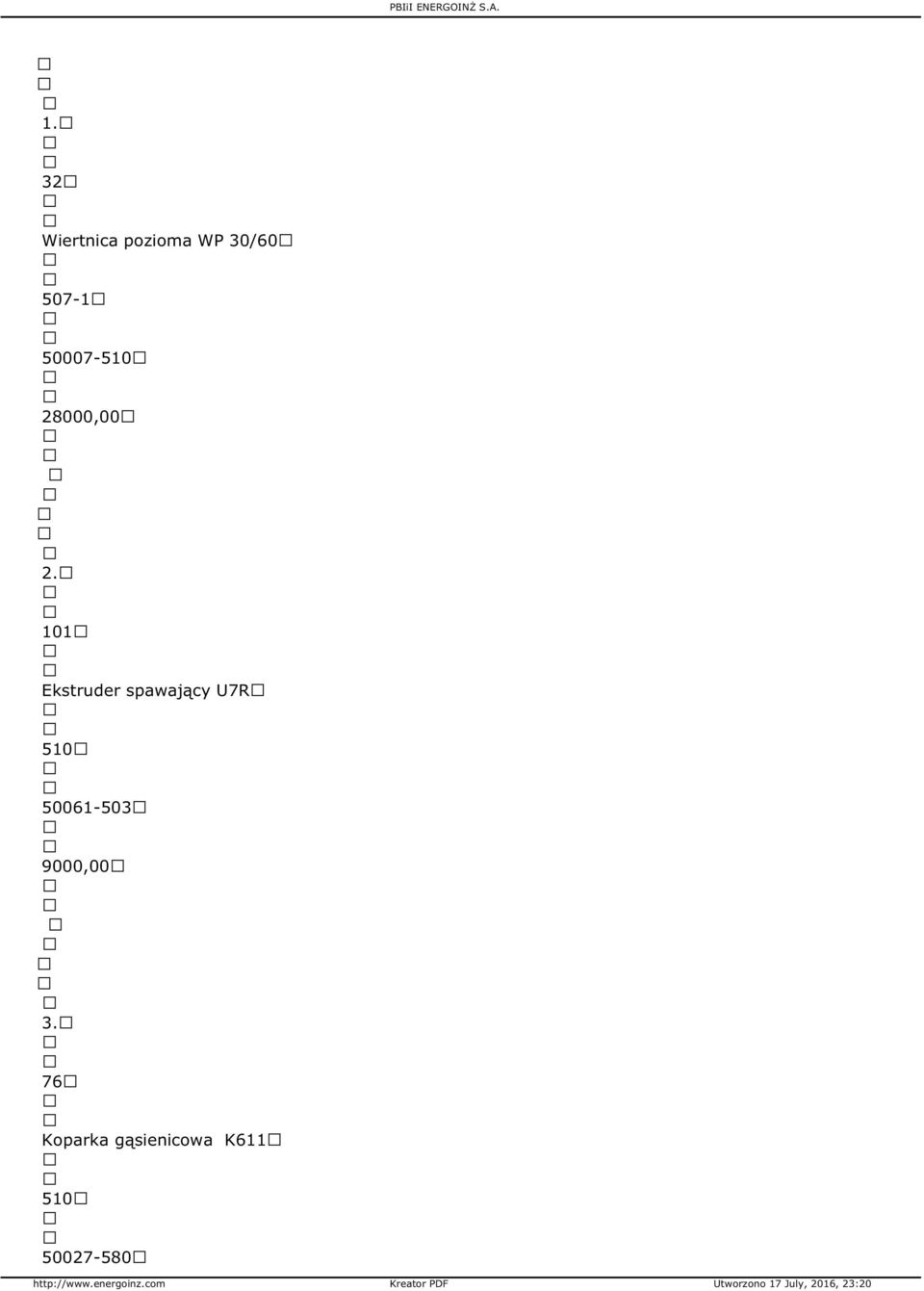 101 Ekstruder spawający U7R 510