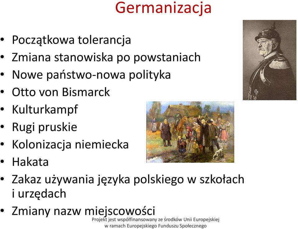 Kulturkampf Rugi pruskie Kolonizacja niemiecka Hakata Zakaz