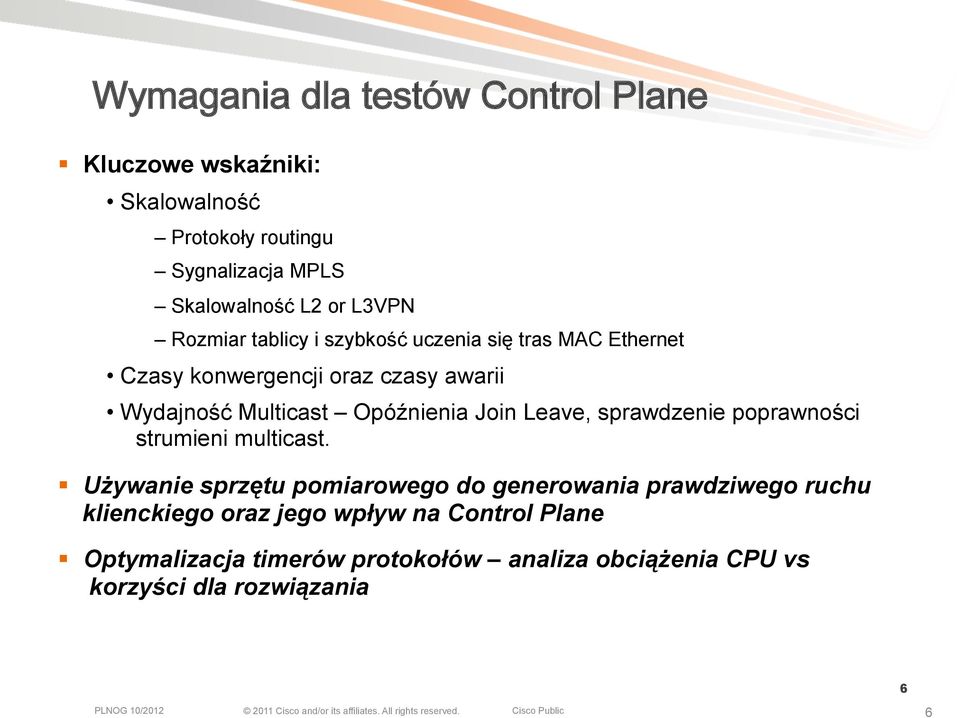 Leave, sprawdzenie poprawności strumieni multicast.