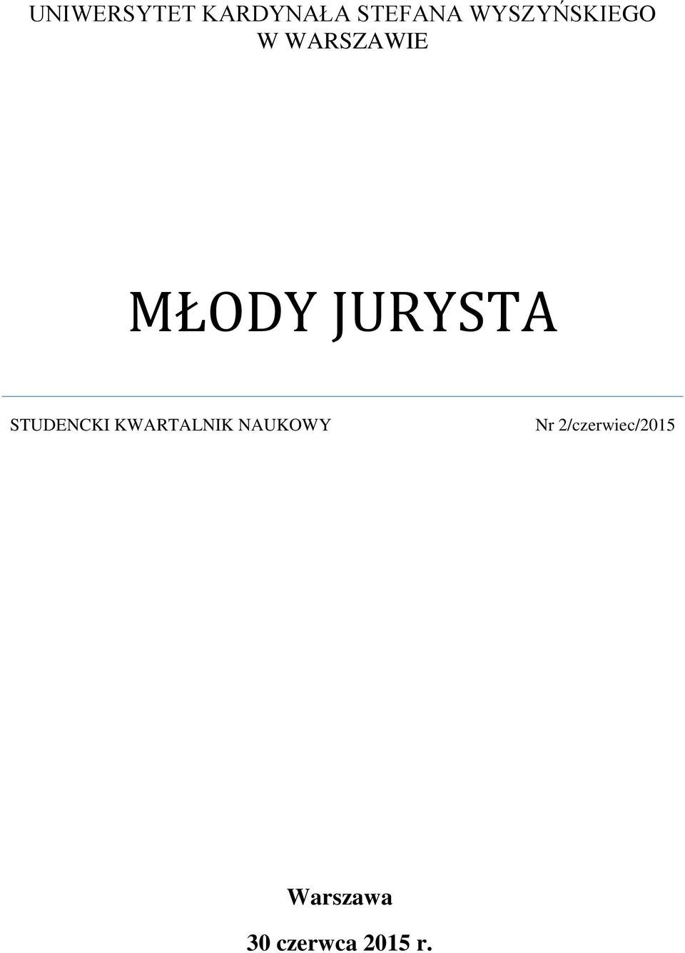 JURYSTA STUDENCKI KWARTALNIK