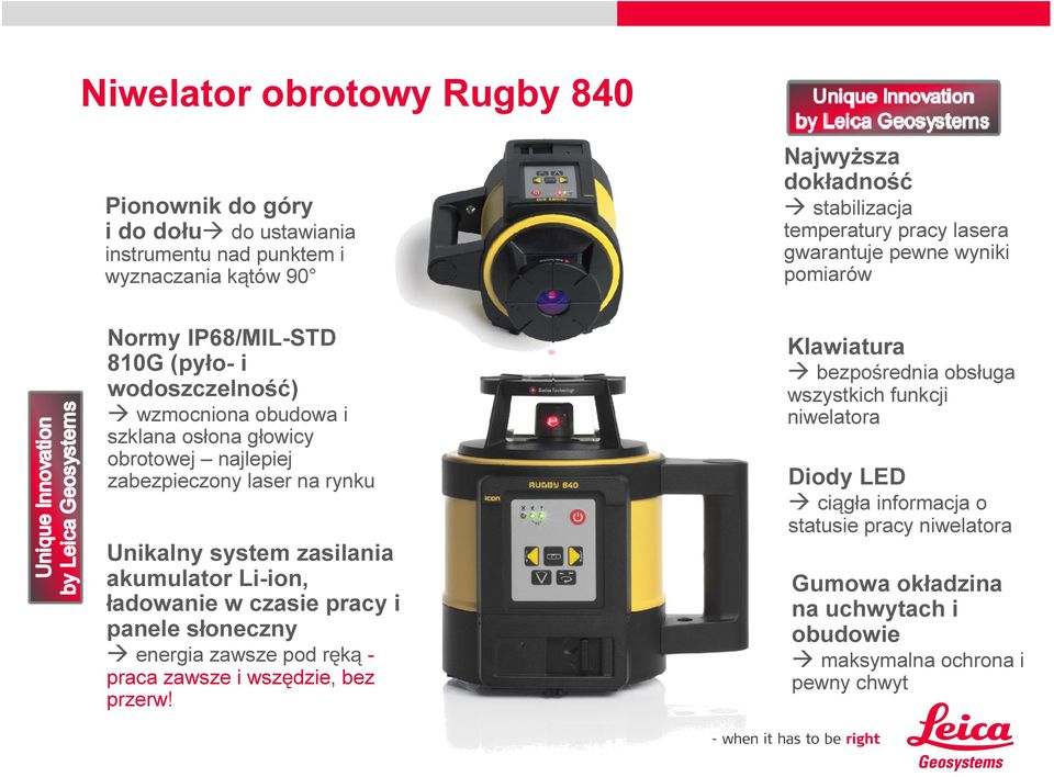 Li-ion, ładowanie w czasie pracy i panele słoneczny energia zawsze pod ręką - praca zawsze i wszędzie, bez przerw!