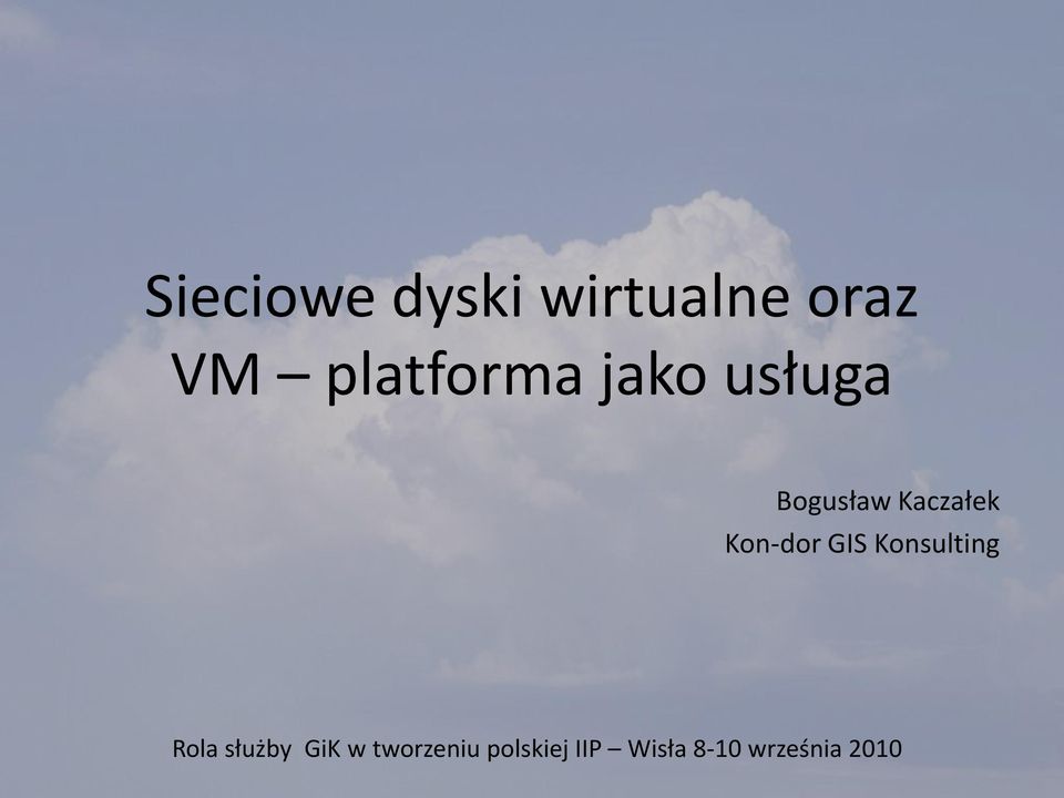 Kon-dor GIS Konsulting Rola służby GiK w