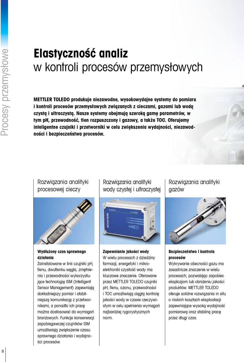 Oferujemy inteligentne czujniki i przetworniki w celu zwiększenia wydajności, niezawodności i bezpieczeństwa procesów.