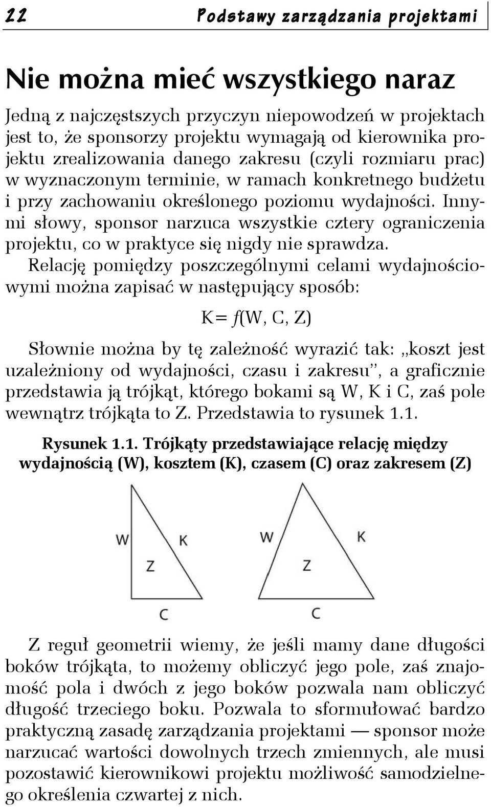 Innymi słowy, sponsor narzuca wszystkie cztery ograniczenia projektu, co w praktyce się nigdy nie sprawdza.