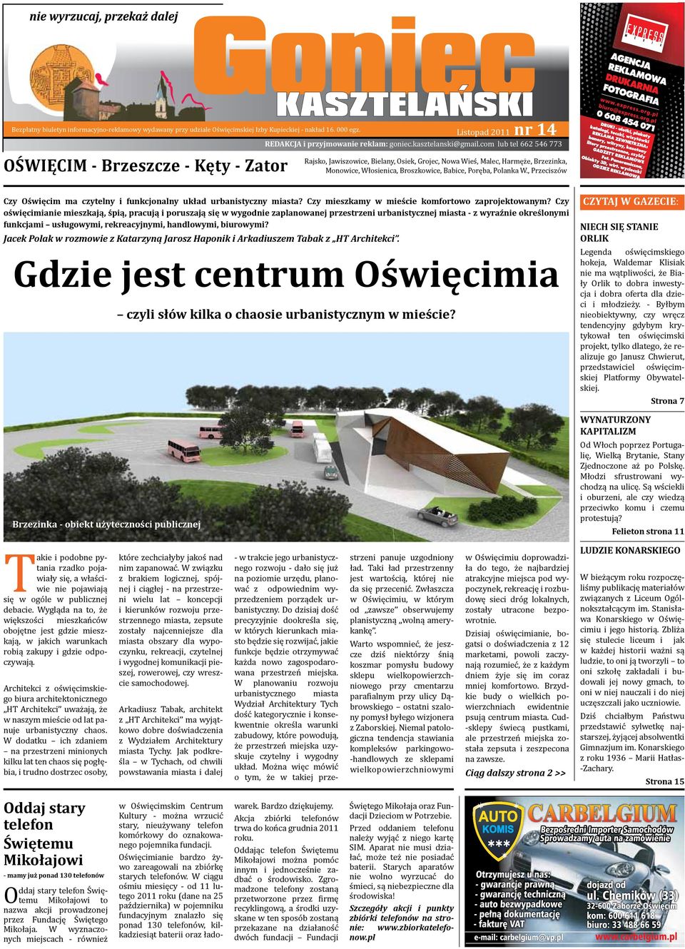 Polanka W., Przeciszów Czy Oświęcim ma czytelny i funkcjonalny układ urbanistyczny miasta? Czy mieszkamy w mieście komfortowo zaprojektowanym?