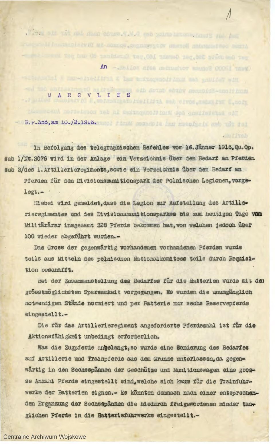 ohsn Legionan, vorg egt H1obe1, 11d gemed t,dass 1 Legi n r Aufste g r1areg1mentee und des Divts109 m1t1onsparke b1 zw M111 tararęr 1nsge:;arat 328 PIerde bekoroman hat, n es Arti hutigen vmm ge w