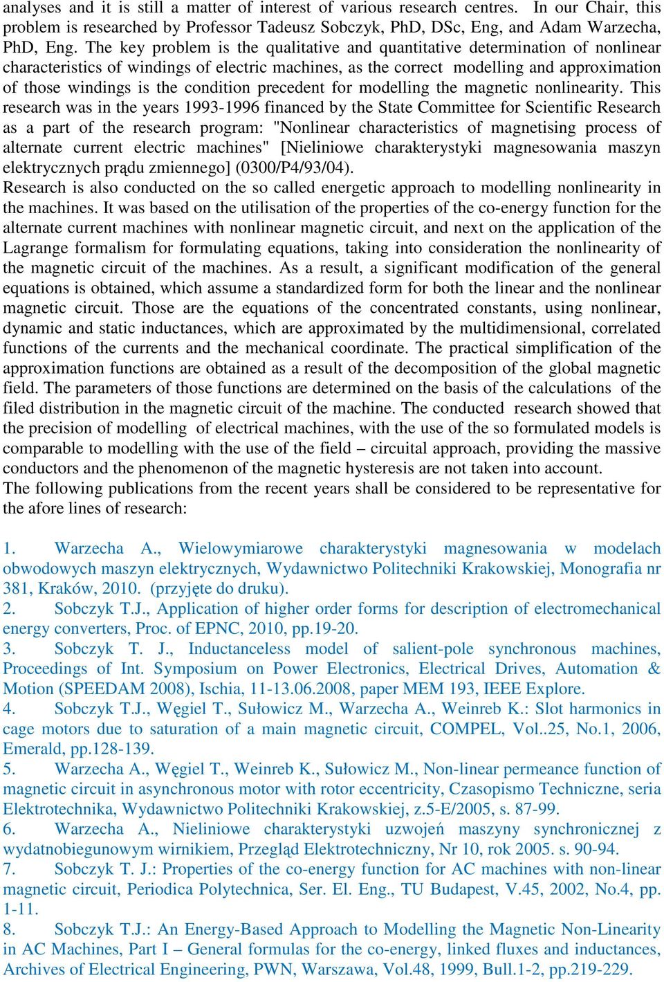 condition precedent for modelling the magnetic nonlinearity.