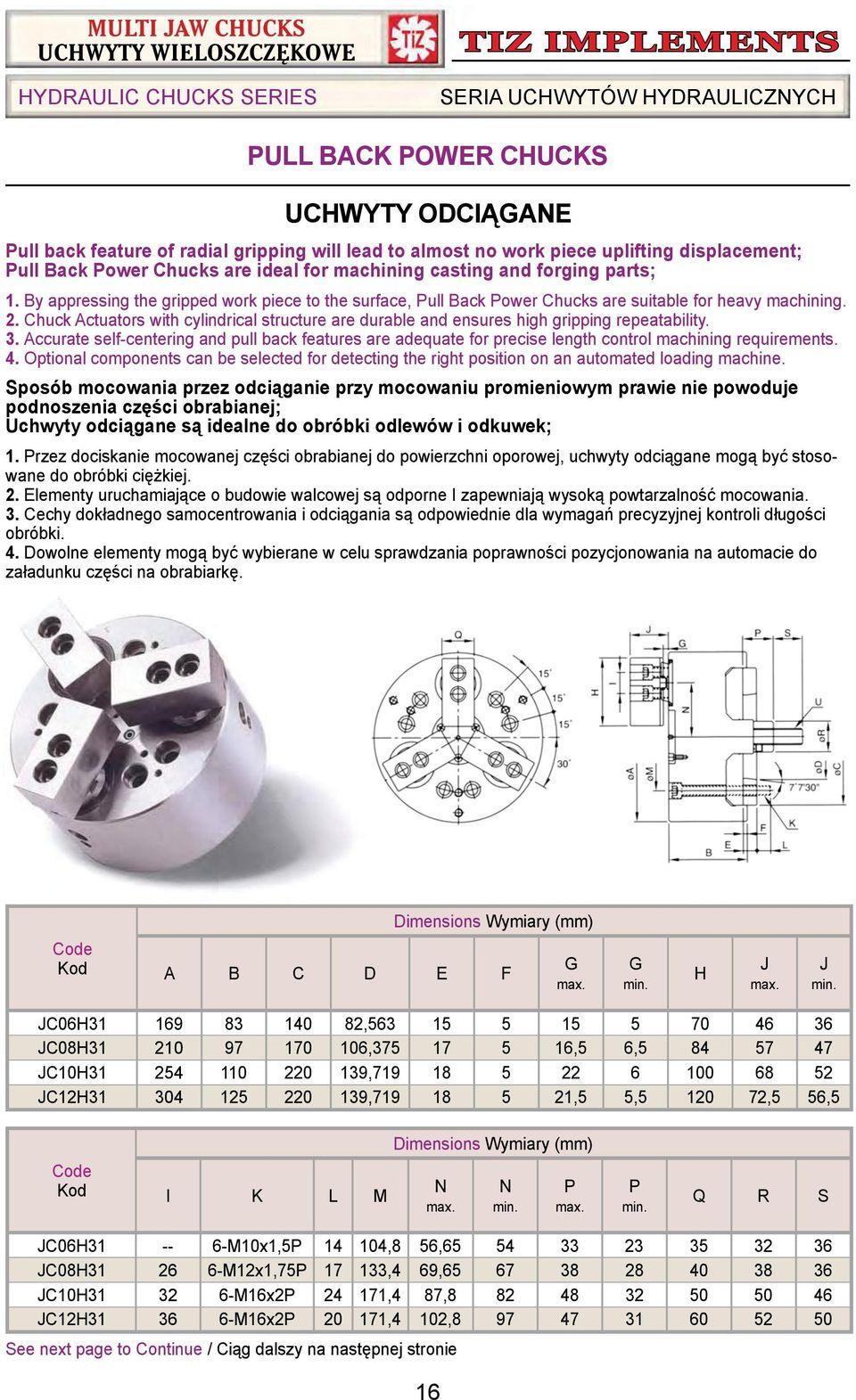 Chuck Actuators with cylindrical structure are durable and ensures high gripping repeatability. 3.