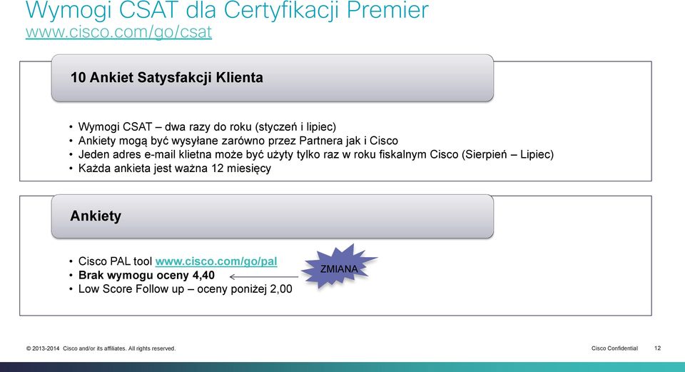 zarówno przez Partnera jak i Cisco Jeden adres e-mail klietna może być użyty tylko raz w roku fiskalnym Cisco