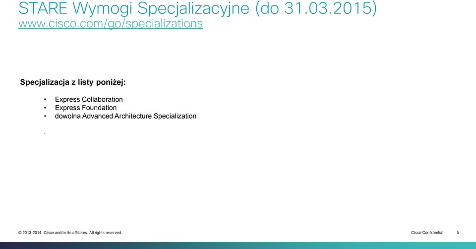 com/go/specializations Specjalizacja z listy poniżej: