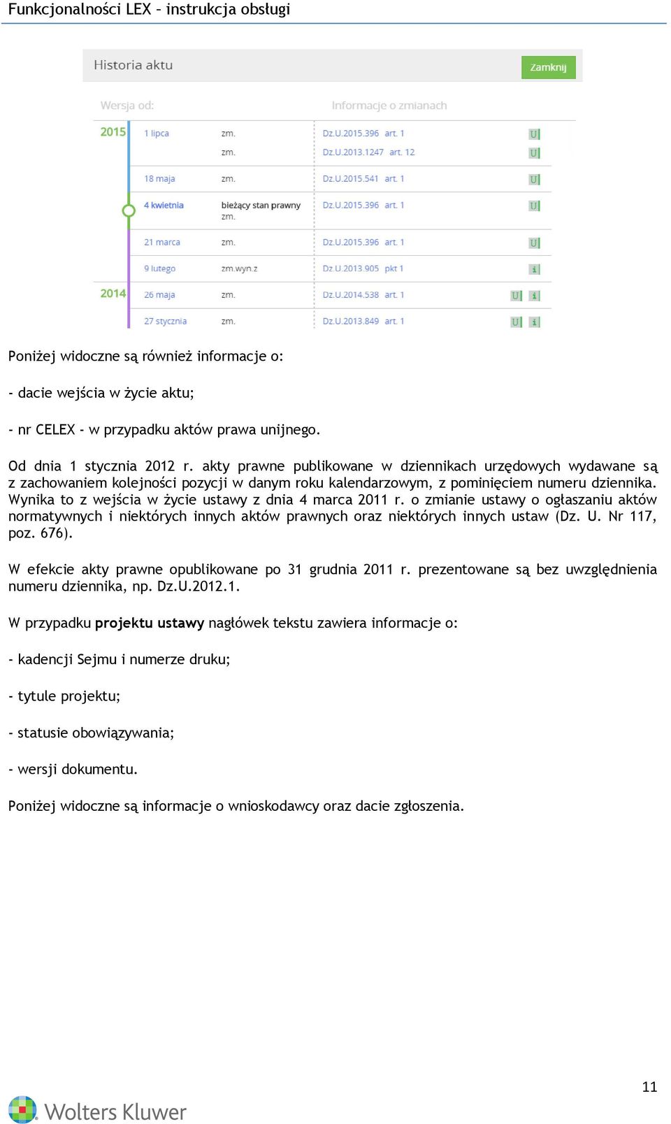 Wynika to z wejścia w życie ustawy z dnia 4 marca 2011 r. o zmianie ustawy o ogłaszaniu aktów normatywnych i niektórych innych aktów prawnych oraz niektórych innych ustaw (Dz. U. Nr 117, poz. 676).