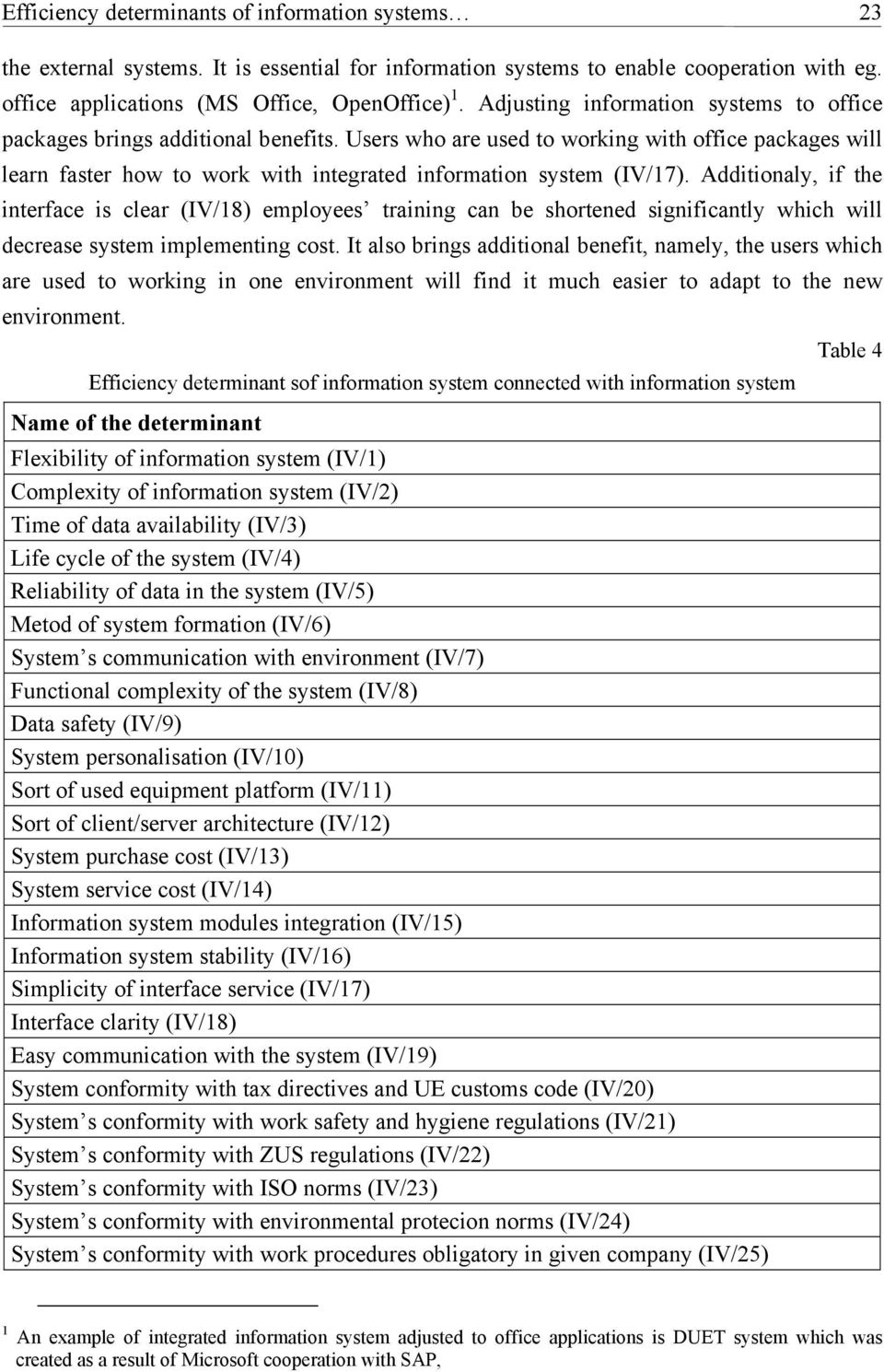 Users who are used to working with office packages will learn faster how to work with integrated information system (IV/17).