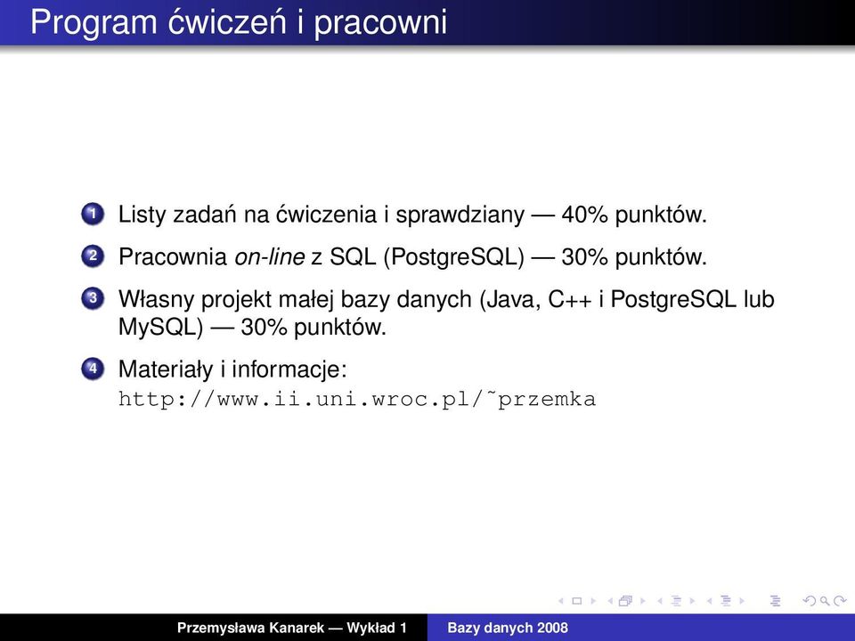 3 Własny projekt małej bazy danych (Java, C++ i PostgreSQL lub