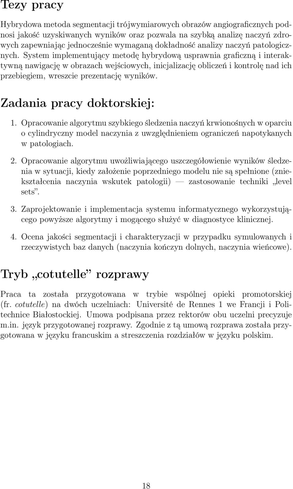 System implementujący metodę hybrydową usprawnia graficzną i interaktywną nawigację w obrazach wejściowych, inicjalizację obliczeń i kontrolę nad ich przebiegiem, wreszcie prezentację wyników.