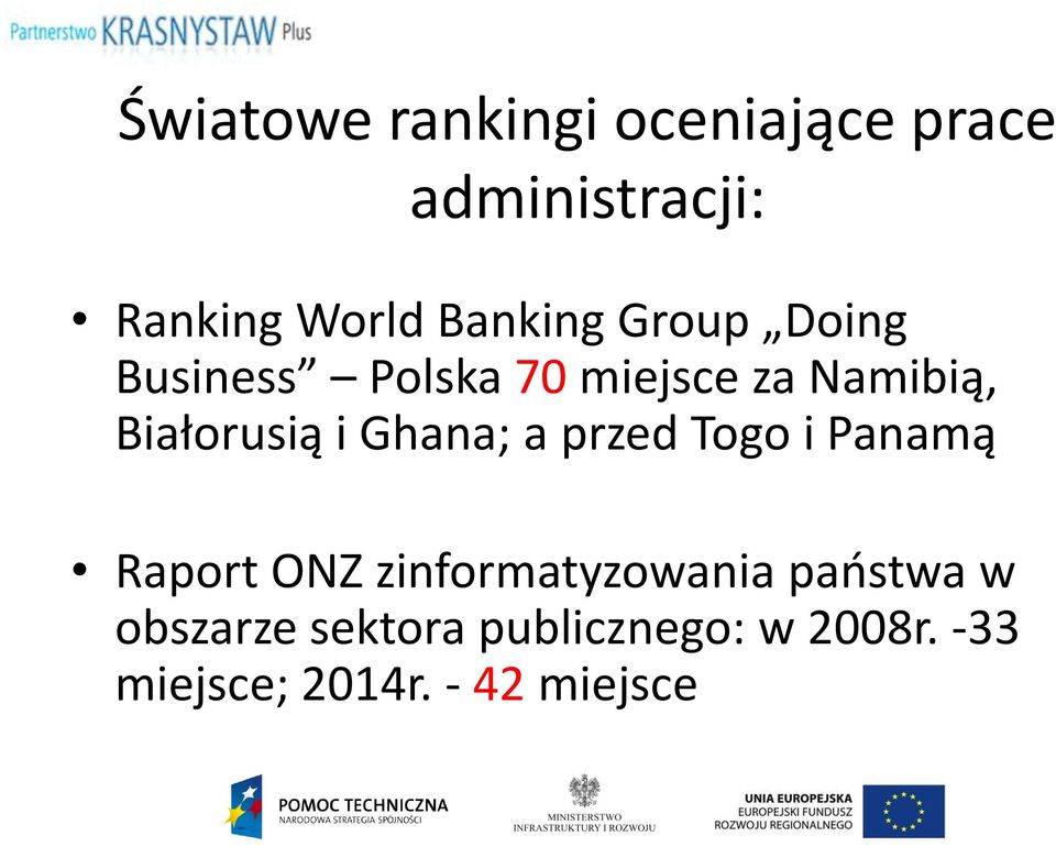 Białorusią i Ghana; a przed Togo i Panamą Raport ONZ