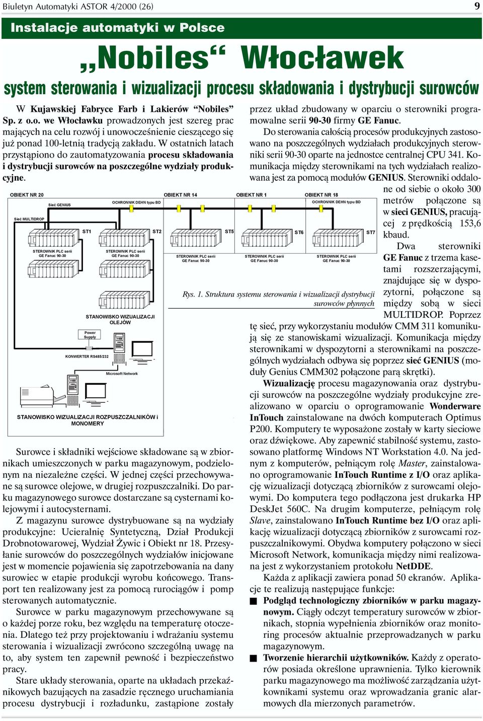 W ostatnich latach przystąpiono do zautomatyzowania procesu składowania i dystrybucji surowców na poszczególne wydziały produkcyjne.