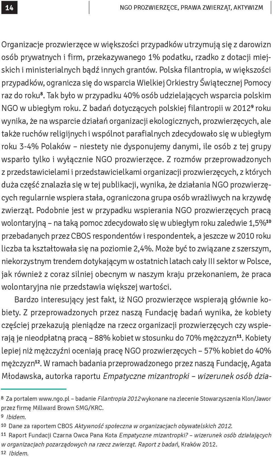 Tak było w przypadku 40% osób udzielających wsparcia polskim NGO w ubiegłym roku.