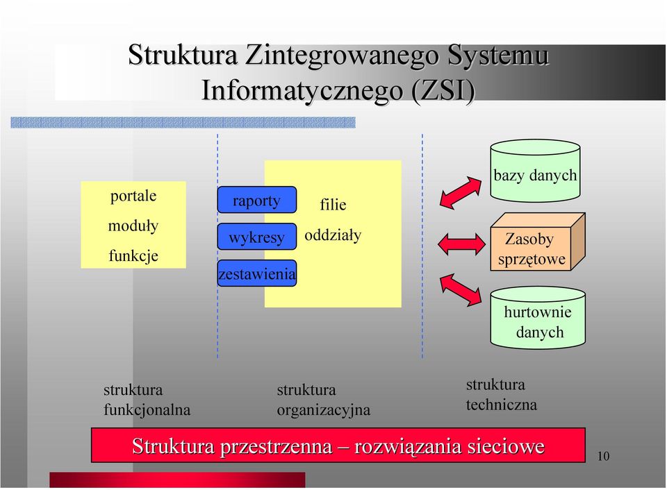 sprzętowe hurtownie danych struktura funkcjonalna struktura