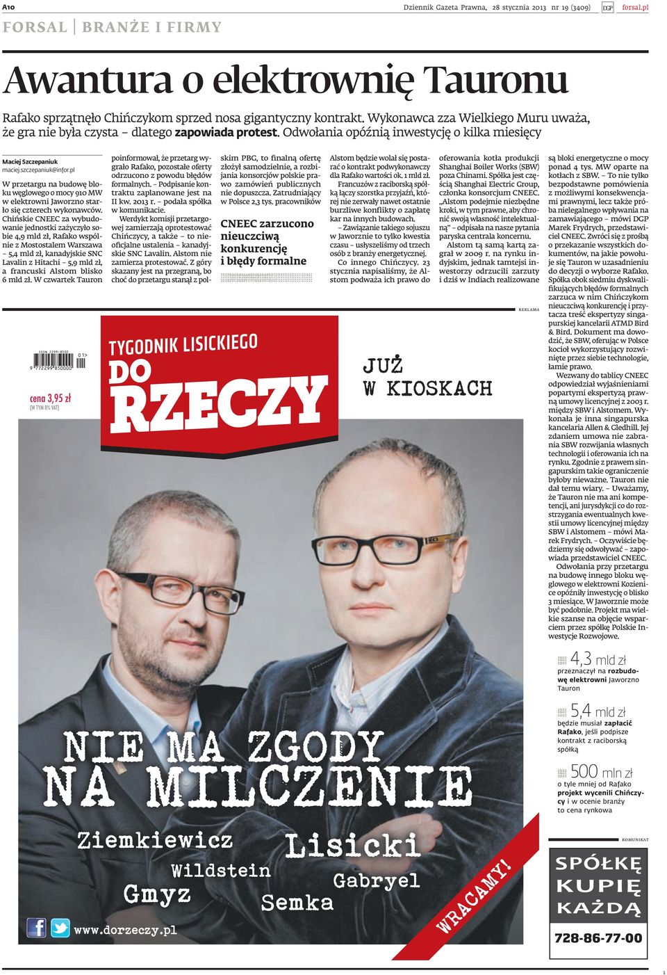 pl W przetargu na budowę bloku węglowego o mocy 90 MW w elektrowni Jaworzno starło się czterech wykonawców.