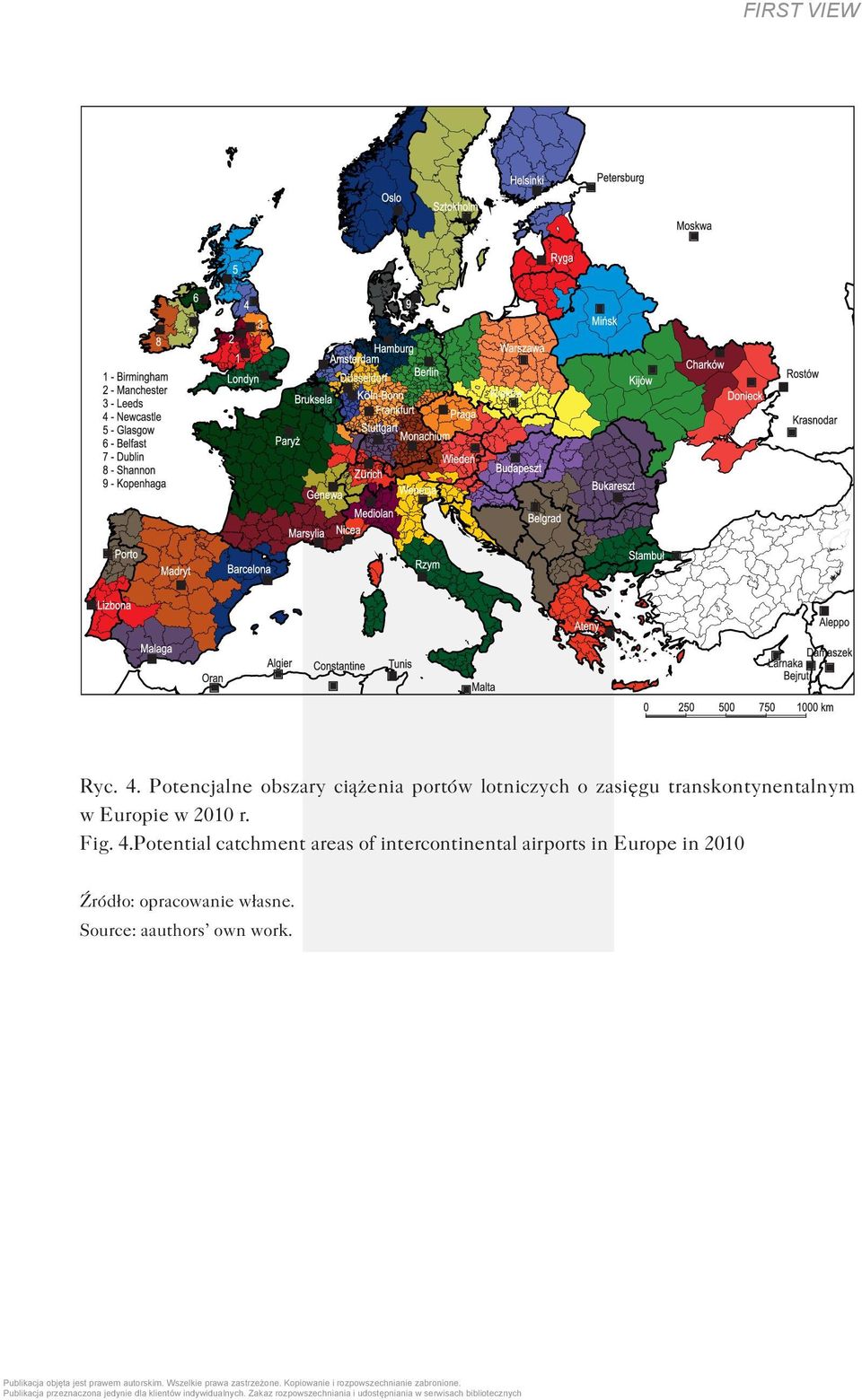 transkontynentalnym w Europie w 2010 r. Fig. 4.