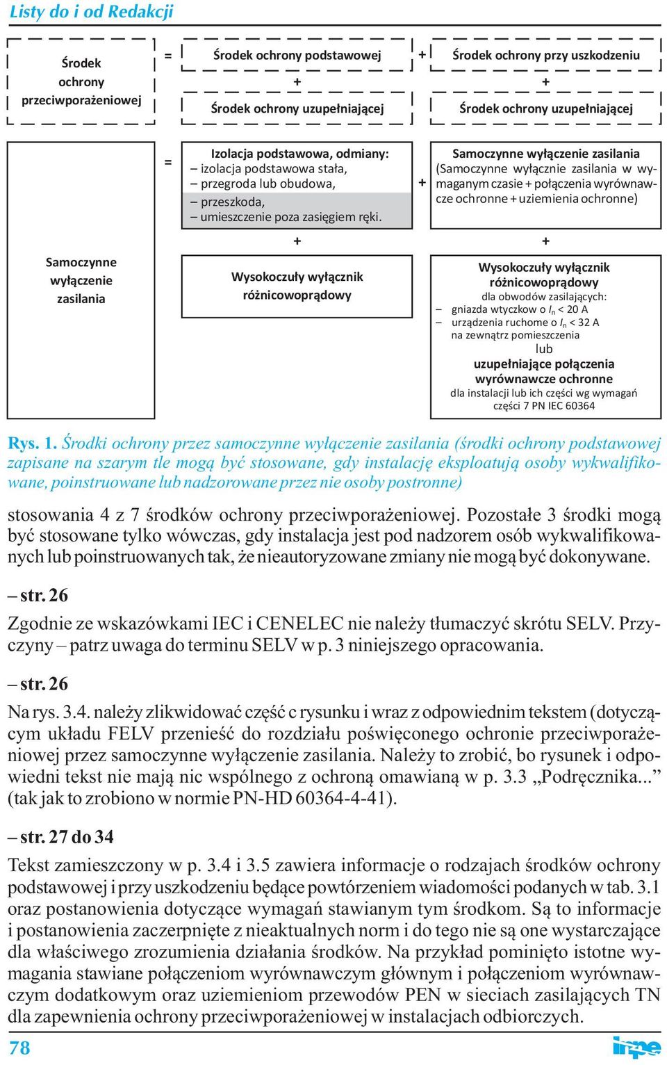 Wysokoczuły wyłącznik różnicowoprądowy + Samoczynne wyłączenie zasilania (Samoczynne wyłącznie zasilania w wymaganym czasie + połączenia wyrównawcze ochronne + uziemienia ochronne) + + Wysokoczuły