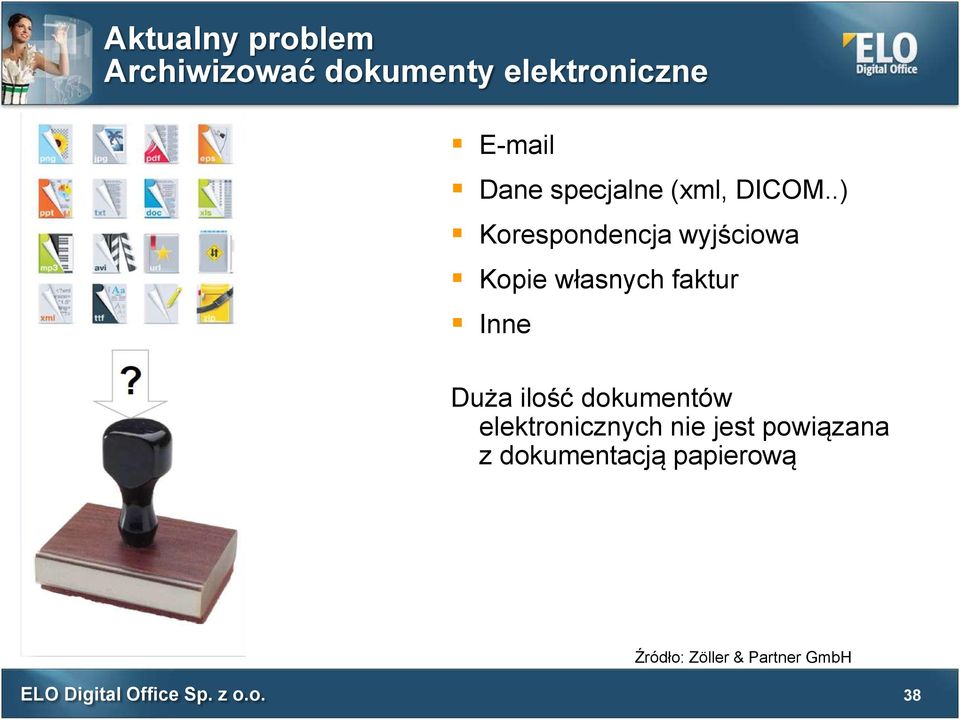 .) Korespondencja wyjściowa Kopie własnych faktur Inne Duża