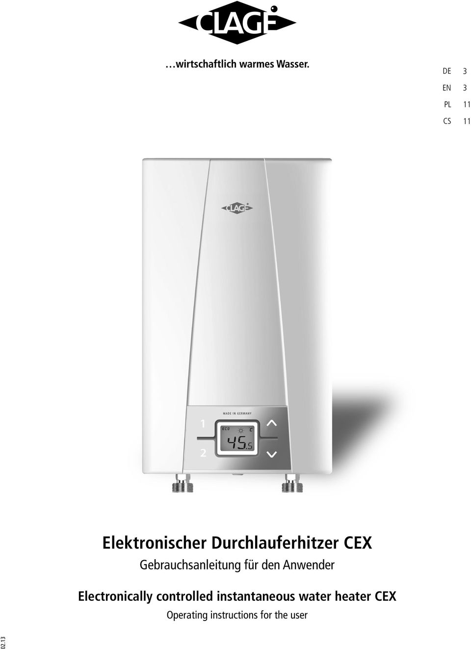 Anwender Electronically controlled instantaneous