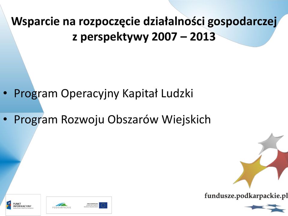 perspektywy 2007 2013 Program