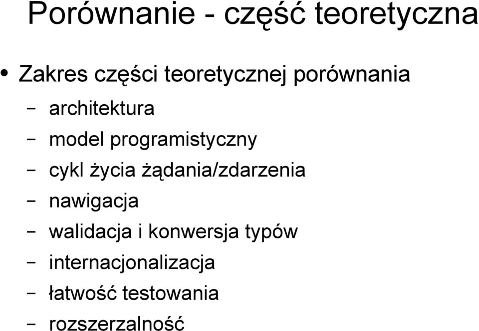 programistyczny cykl życia żądania/zdarzenia nawigacja