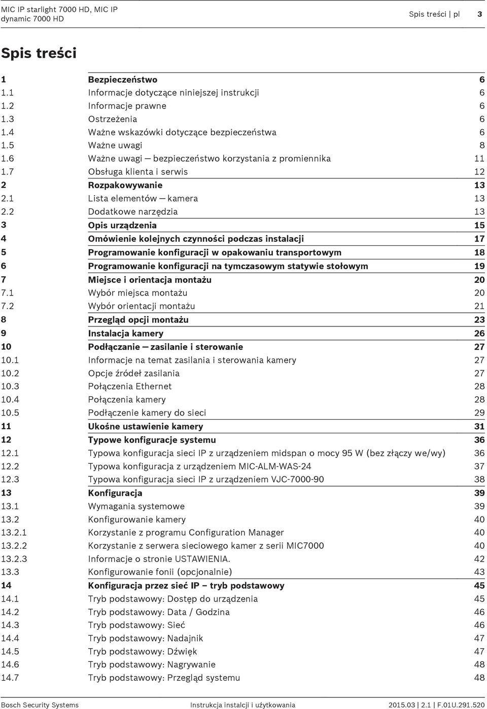 1 Lista elementów kamera 13 2.