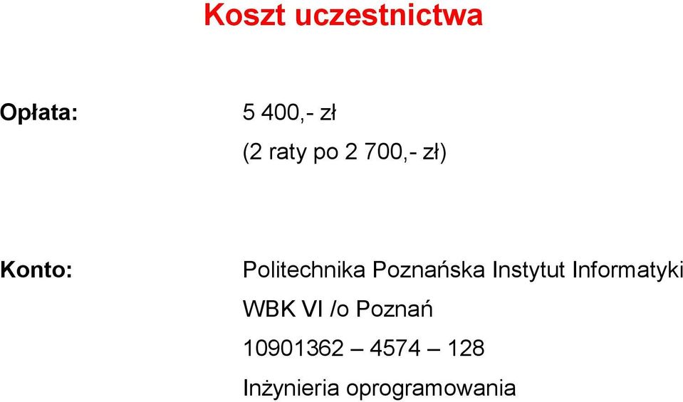 Poznańska Instytut Informatyki WBK VI /o