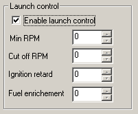 Launch control Funkcja launch control (procedura startowa) służy do ustawienia optymalnych obrotów startu (przy zadanych obrotach następuje odcięcie zapłonu).