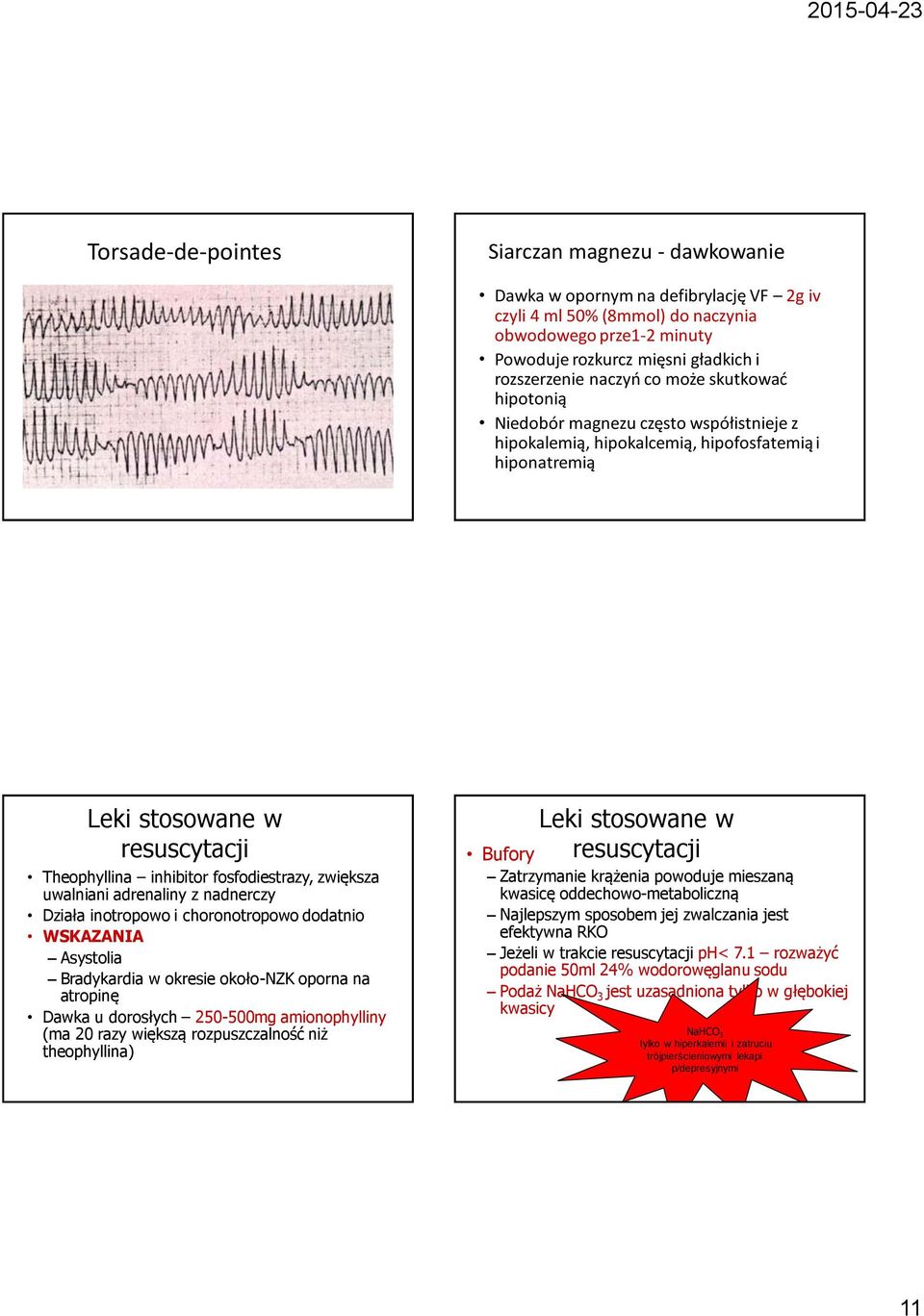 adrenaliny z nadnerczy Działa inotropowo i choronotropowo dodatnio WSKAZANIA Asystolia Bradykardia w okresie około-nzk oporna na atropinę Dawka u dorosłych 250-500mg amionophylliny (ma 20 razy