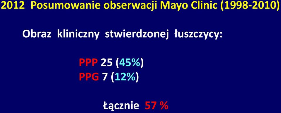 kliniczny stwierdzonej