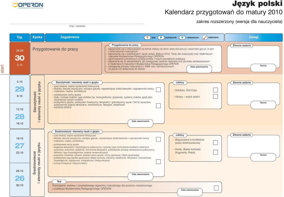 pl, w tym z informatorem maturalnym zapoznanie si z publikacjami J zyk polski. Matura 2010.