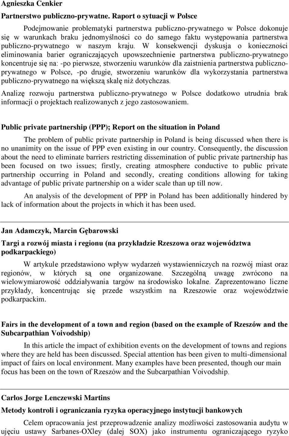 publiczno-prywatnego w naszym kraju.