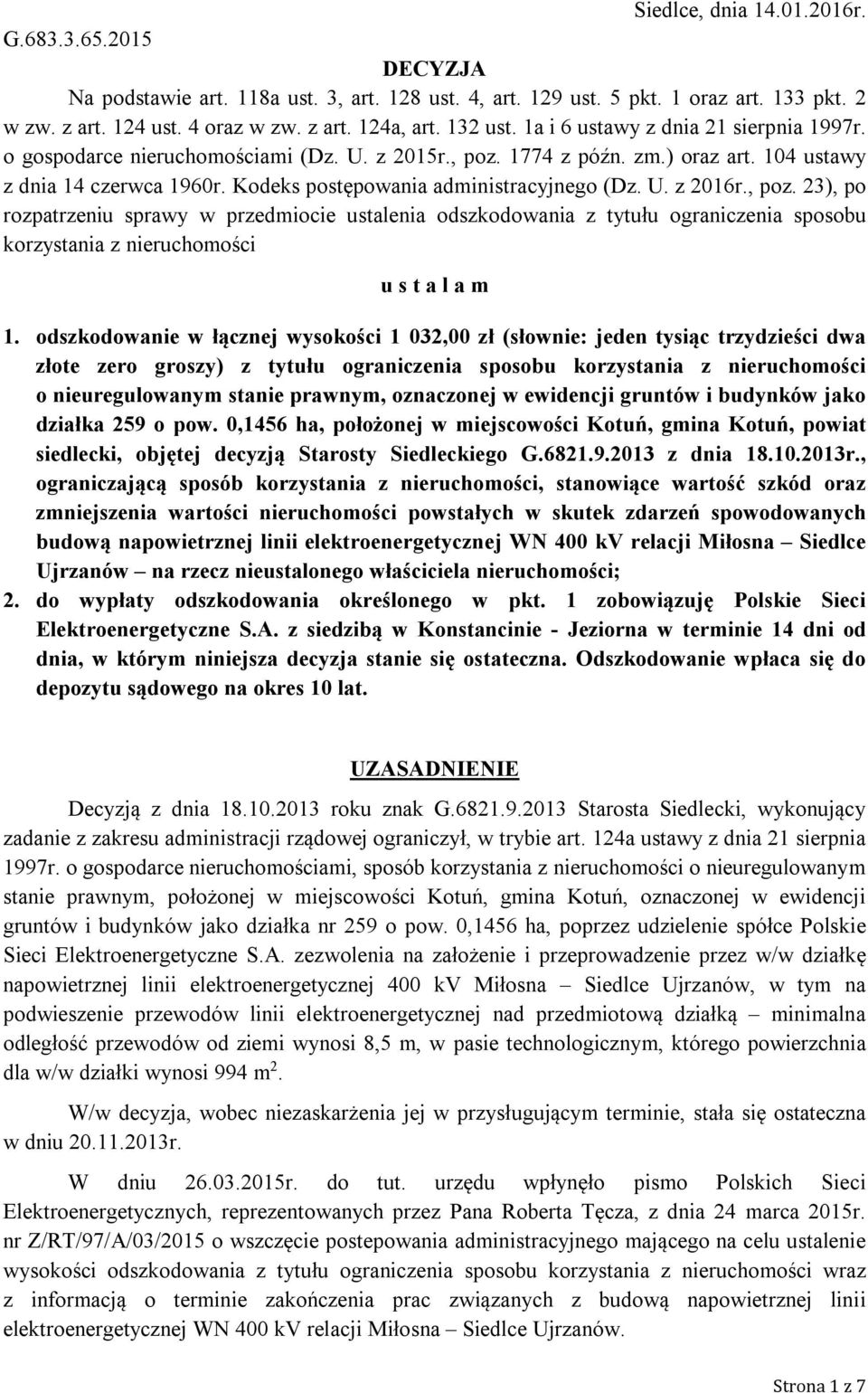 Kodeks postępowania administracyjnego (Dz. U. z 2016r., poz.