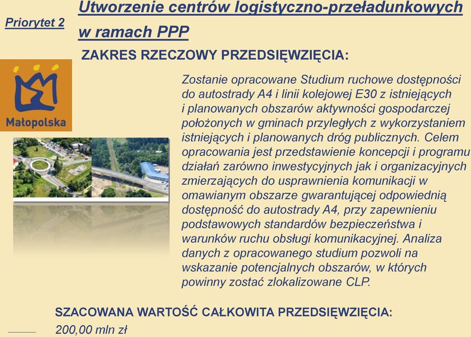 Celem opracowania jest przedstawienie koncepcji i programu działań zarówno inwestycyjnych jak i organizacyjnych zmierzających do usprawnienia komunikacji w omawianym obszarze gwarantującej