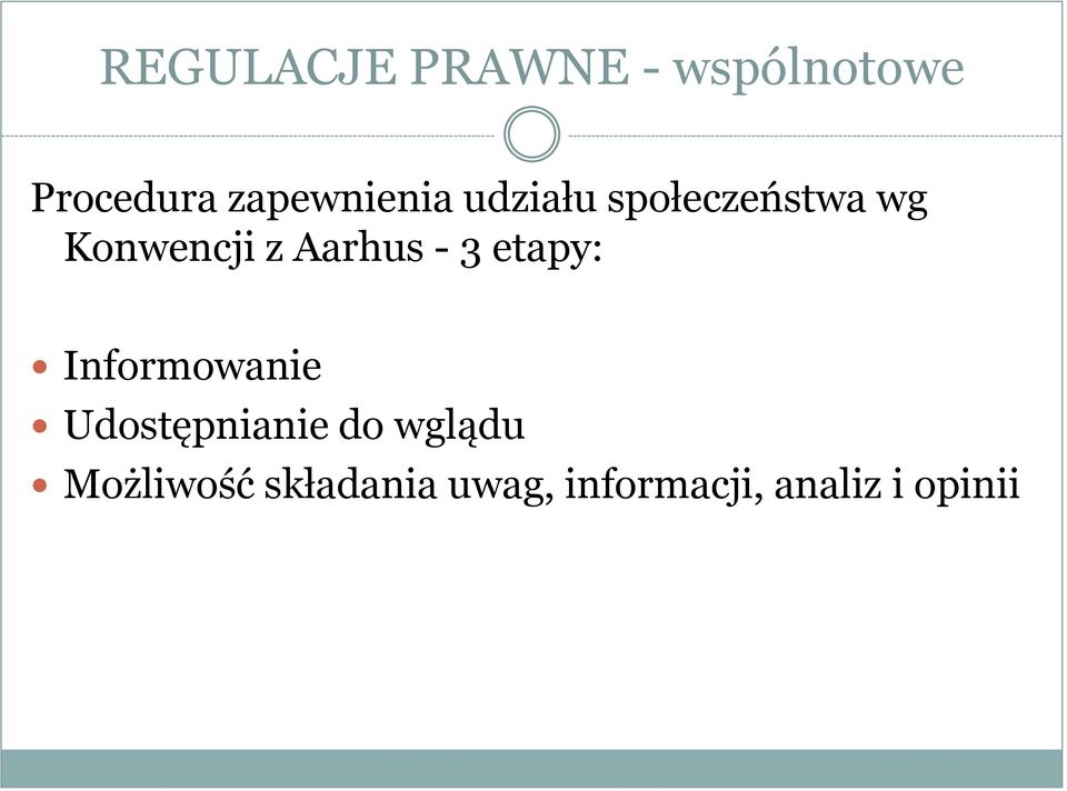 Aarhus - 3 etapy: Informowanie Udostępnianie do