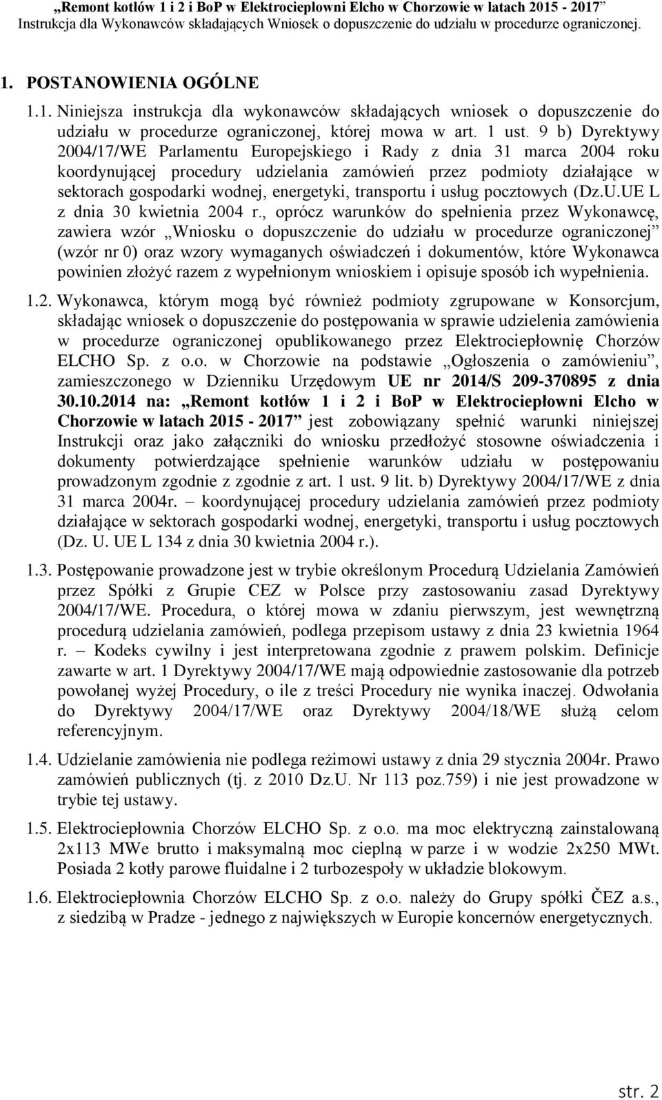 transportu i usług pocztowych (Dz.U.UE L z dnia 30 kwietnia 2004 r.