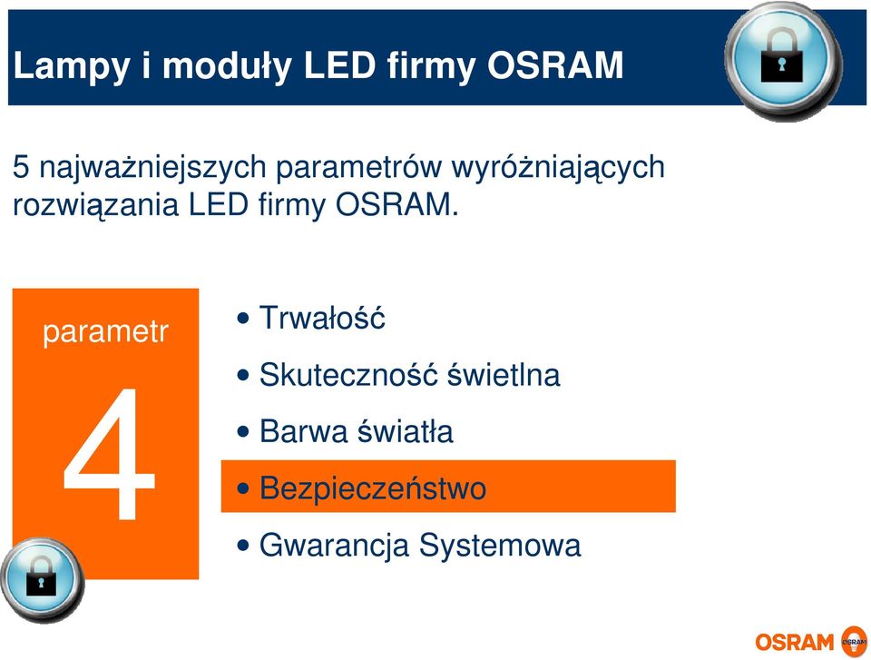 rozwiązania LED firmy OSRAM.