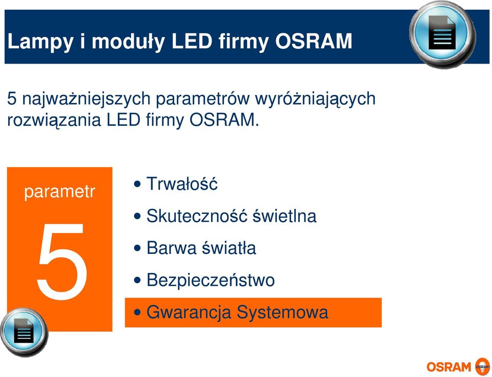 rozwiązania LED firmy OSRAM.