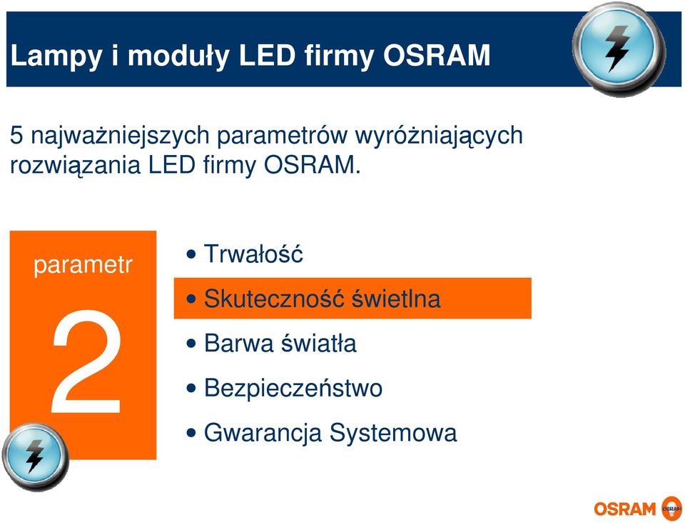 rozwiązania LED firmy OSRAM.