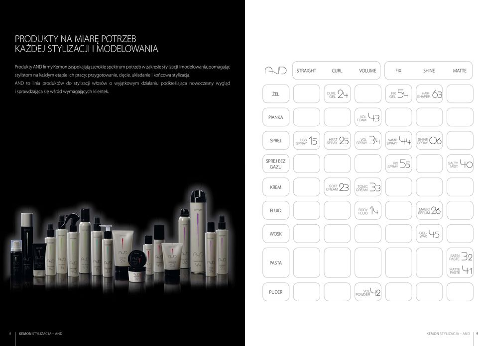 and to linia produktów do stylizacji włosów o wyjątkowym działaniu podkreślająca nowoczesny wygląd i sprawdzająca się wśród wymagających klientek.