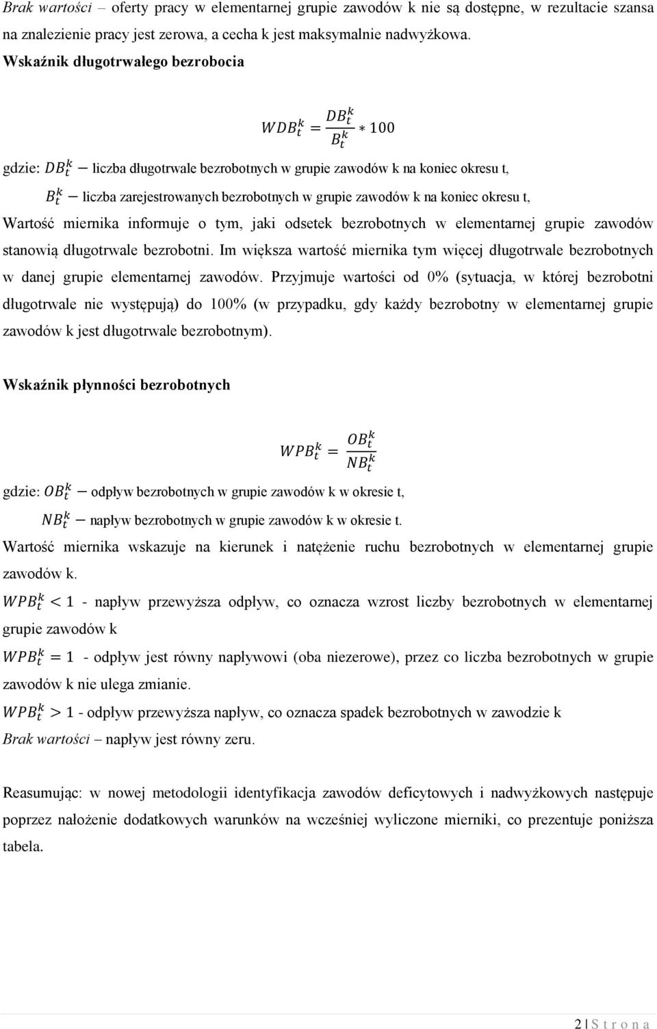 miernika informuje o tym, jaki odsetek bezrobotnych w elementarnej grupie zawodów stanowią długotrwale bezrobotni.