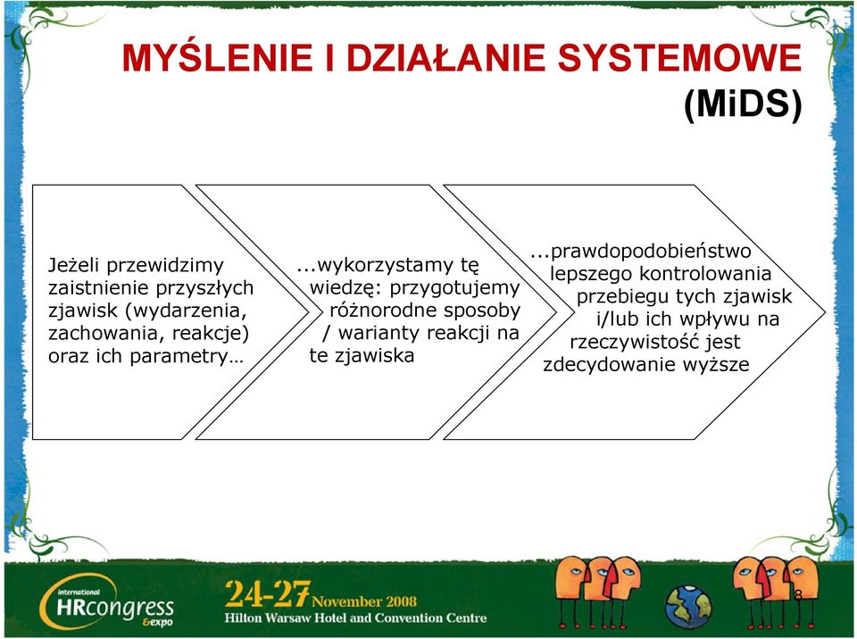 ..wykorzystamy tę wiedzę: przygotujemy różnorodne sposoby / warianty reakcji na te zjawiska.