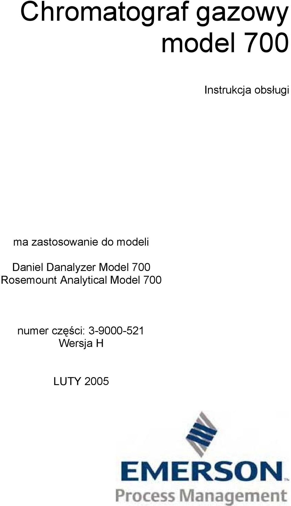 Danalyzer Model 700 Rosemount Analytical