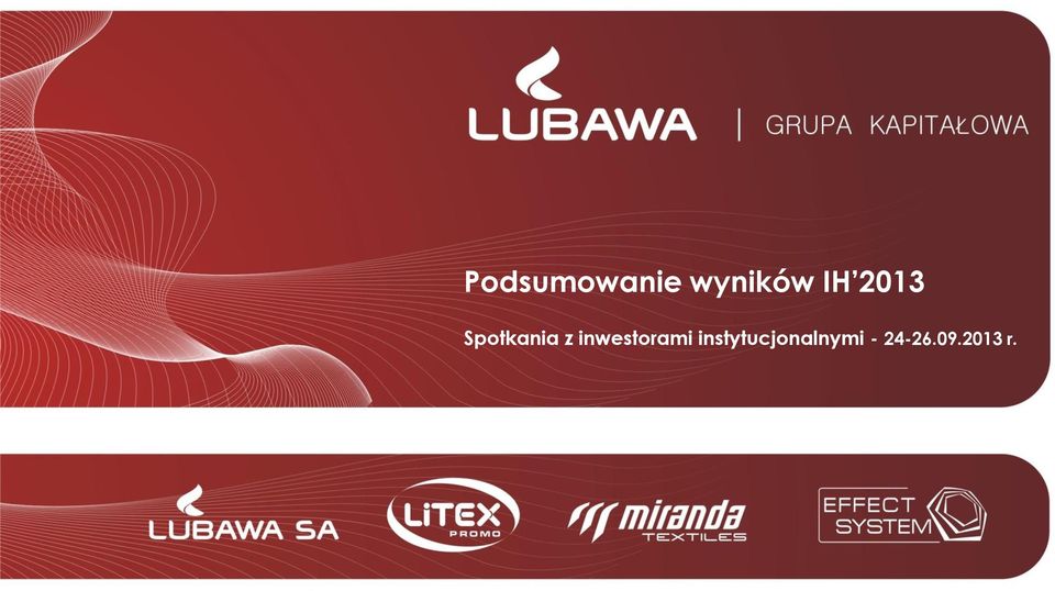 Podsumowanie wyników IH 2013 Spotkania