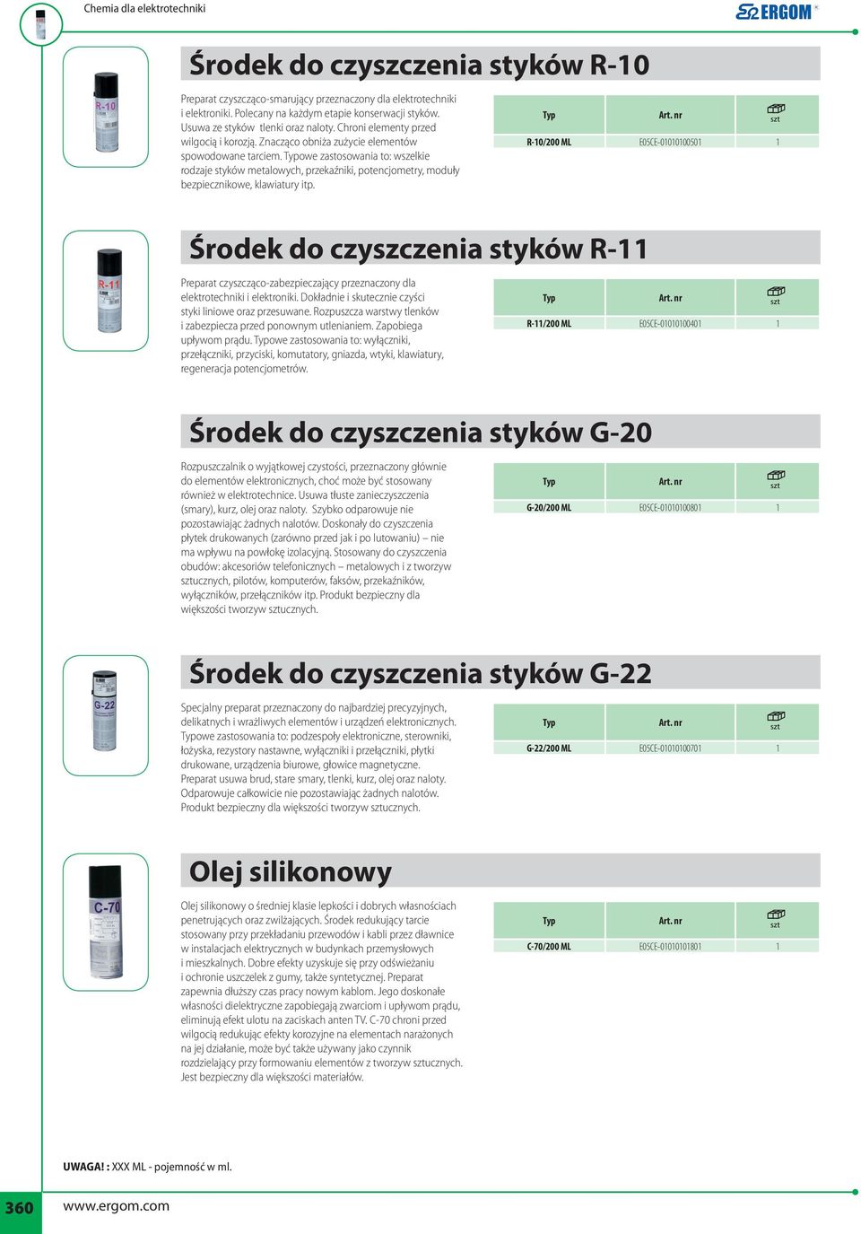 owe zastosowania to: wszelkie rodzaje styków metalowych, przekaźniki, potencjometry, moduły bezpiecznikowe, klawiatury itp.